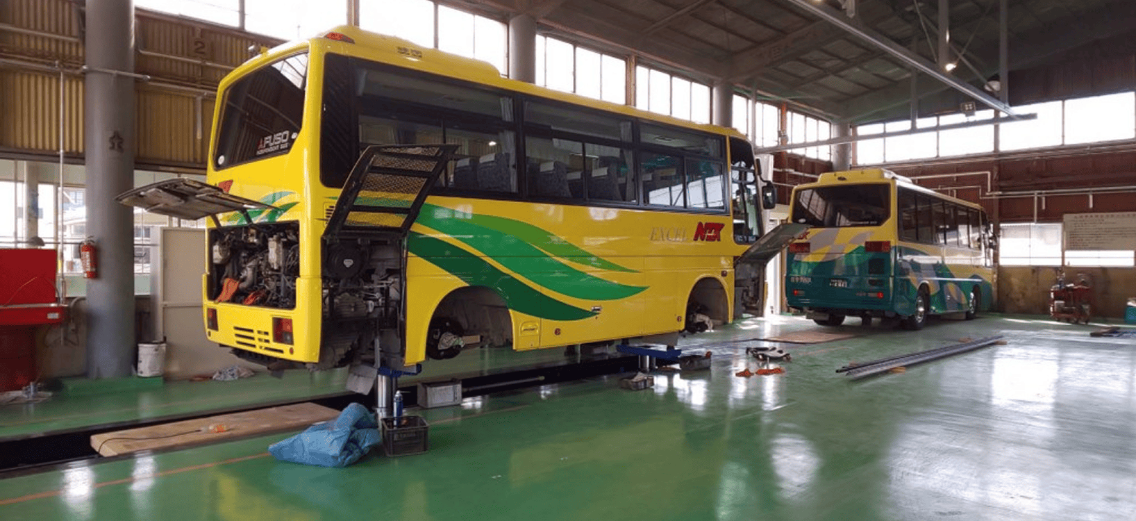 自社整備工場による徹底管理