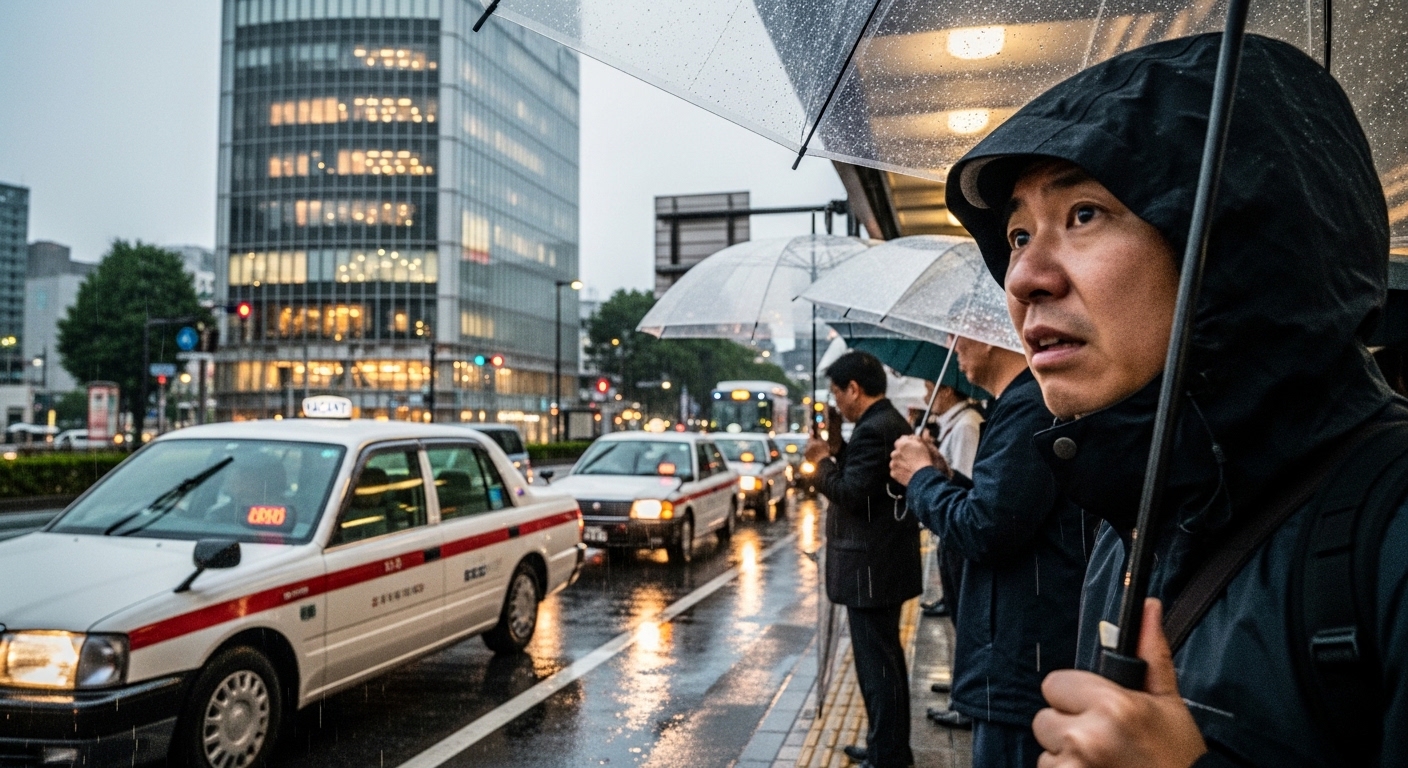 タクシーが捕まらない雨の日はどうする？対策まとめ