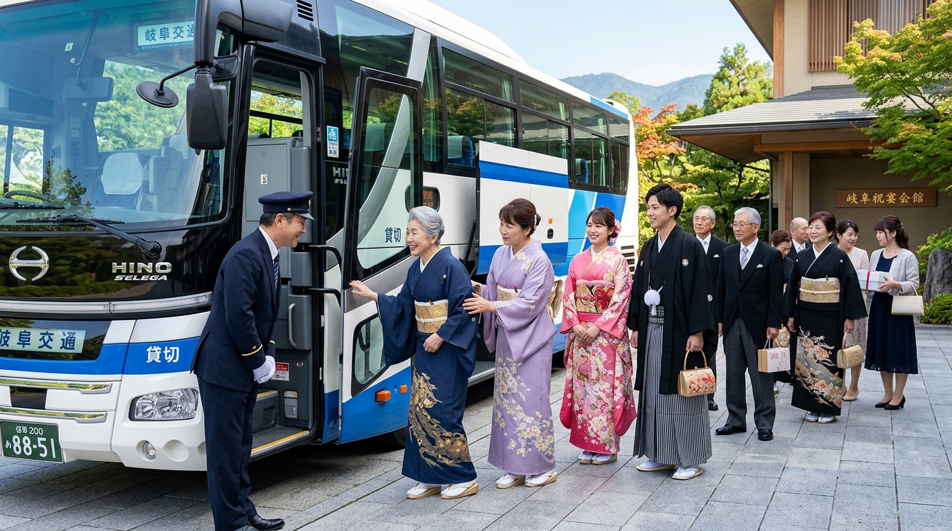 冠婚葬祭の送迎バスの注意点｜結婚式・法事の参加者移動を岐阜で手配するコツ