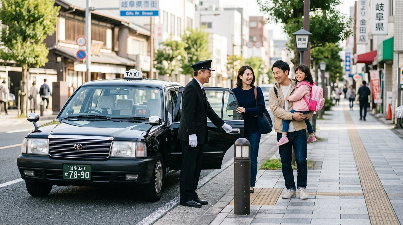 日本タクシーに岐阜駅から5人で乗るには？必要な車両の種類と台数の目安とは